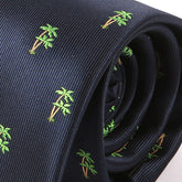 Blue Tropical Palm Tree Patterned Tie - Tie Doctor